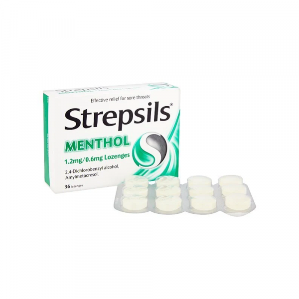 Strepsils Menthol 1.2mg/0.6mg – 36 Lozenges