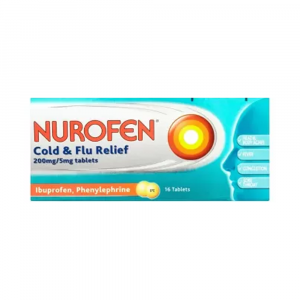 Nurofen Cold & Flu Relief 200mg/5mg – 16 Tablets