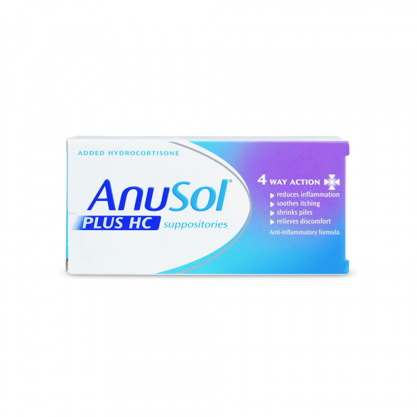 Anusol Plus HC Suppositories - 12 Suppositories
