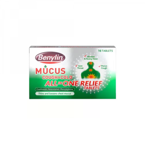 Benylin Mucus Cough & Cold All in One Relief - 16 Tablets