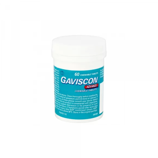 Gaviscon Advanced Mint - 60 Chewable Tablets