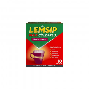 Lemsip Max Cold & Flu Blackcurrant - 10 sachets