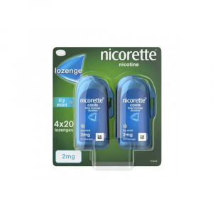 Nicorette Cools Icy Mint 2mg Lozenges – 80 Lozenges