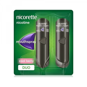 Nicorette QuickMist 1mg Cool Berry Mouthspray Duo Pack - 2 x 150 Sprays