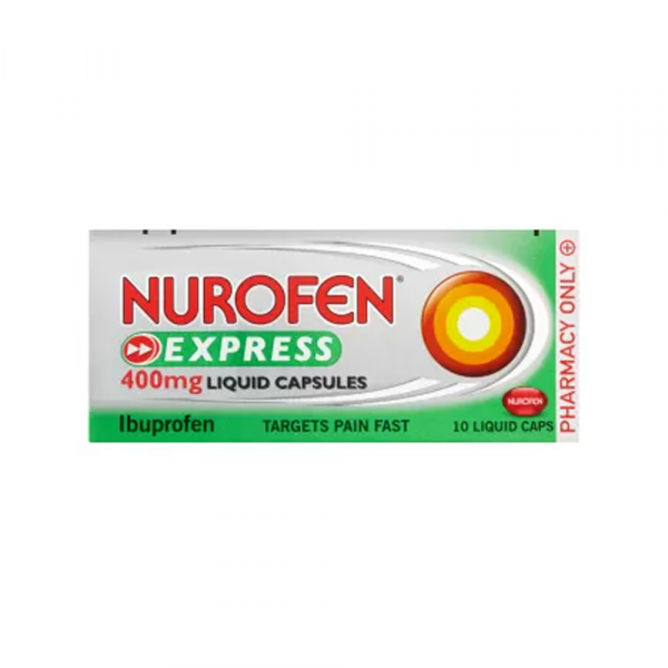 Nurofen Express Max Strength 400mg – 10 Liquid Capsules