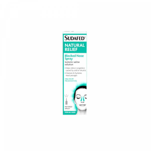Sudafed Natural Relief Blocked Nose Nasal Spray – 15ml